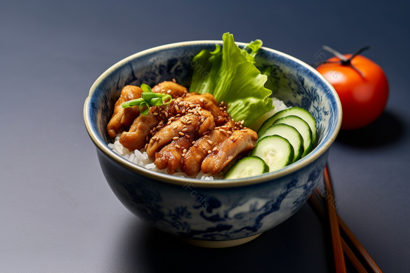 静物拍摄碗里的米饭黄瓜片,高清,摄影图,摄影图片,图片大全,摄影图免费下载